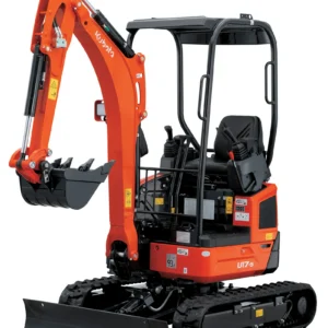 Mini-escavadora Kubota U17-5 de raio zero com braço de longo alcance