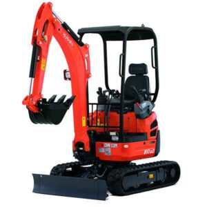 Mini-escavadora Kubota U17-3a de raio zero.