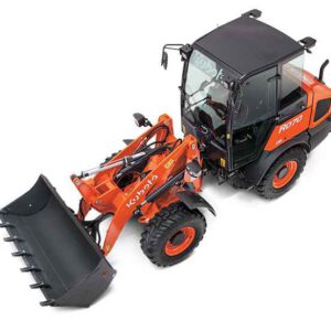 Pá carregadora articulada compacta Kubota R070 para construção.